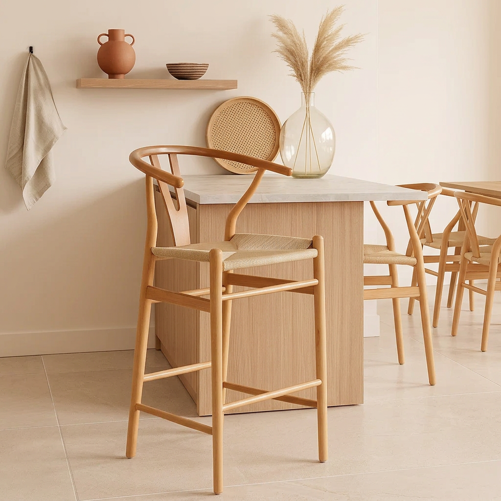 Taburete Wishbone Natural