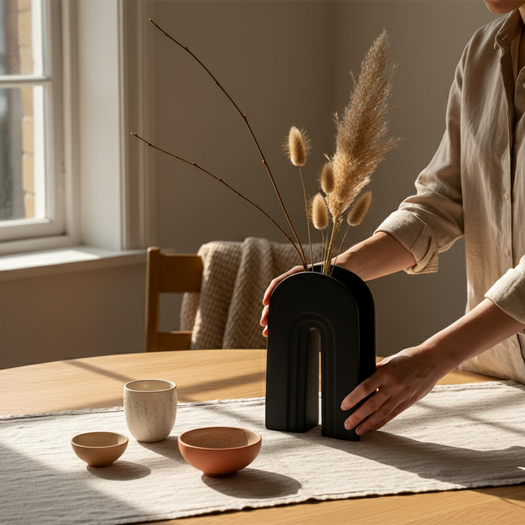 Jarrón Arco Negro - Ferm Living