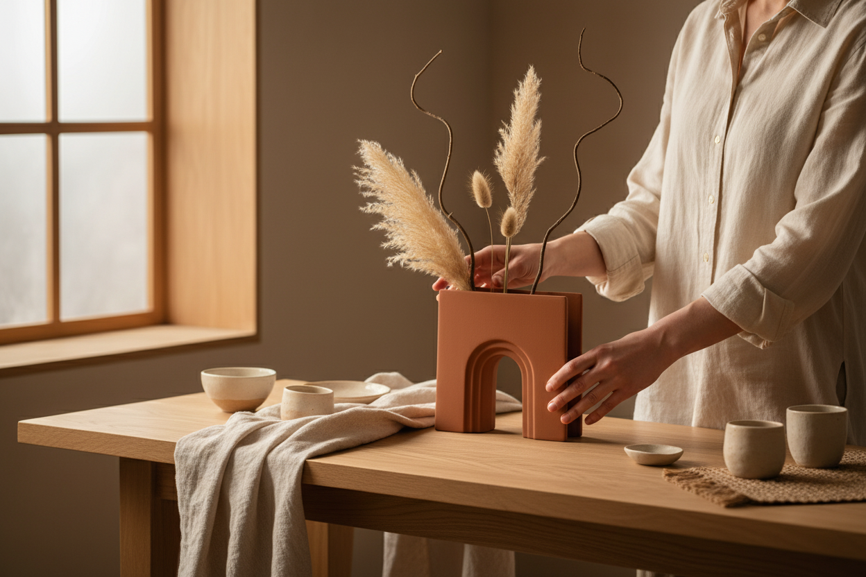 Jarrón Arco Terracota - Ferm Living