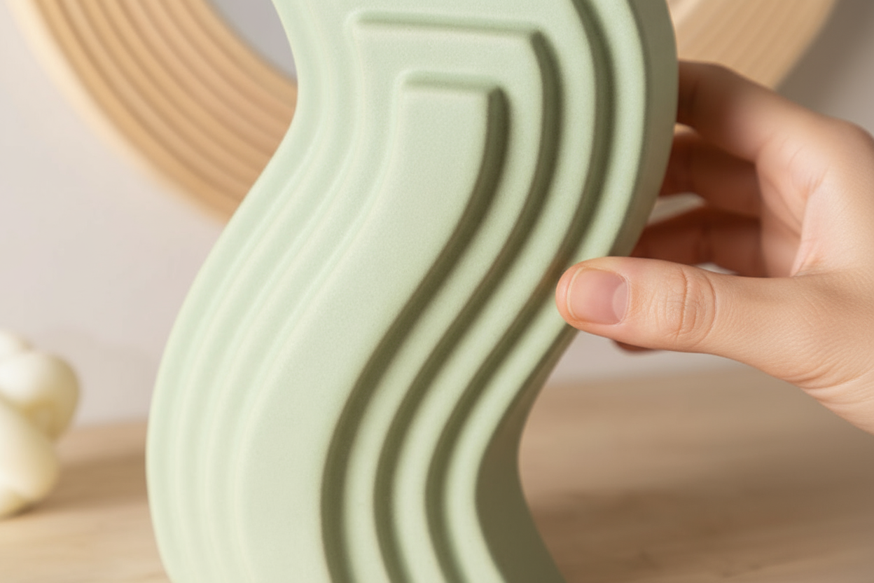 Jarrón Curva Verde - Detalle