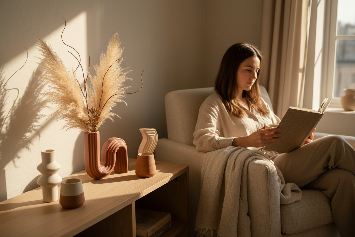 Jarrón Lamda Terracota - Bolia