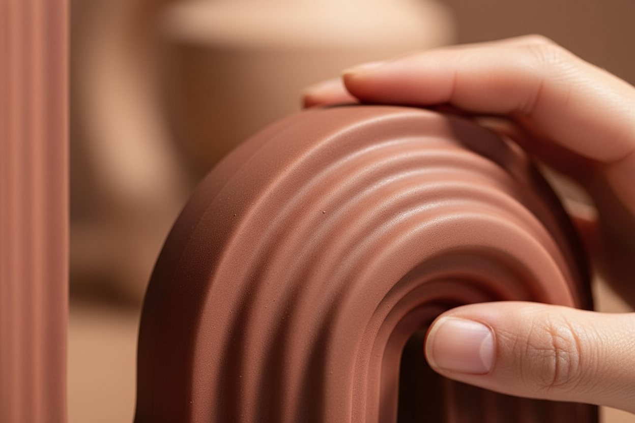 Jarrón Lamda Terracota - Detalle