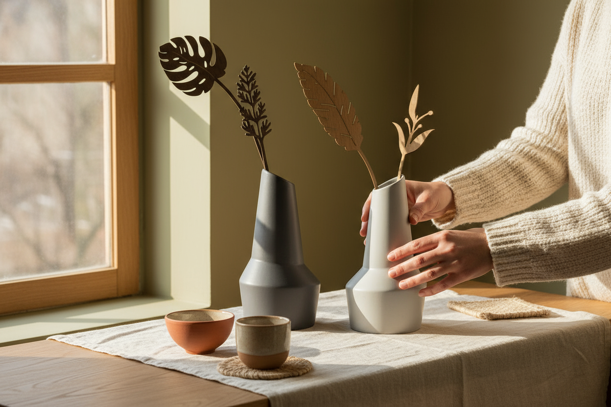 Jarrones Padre e Hijo Gris - Ferm Living