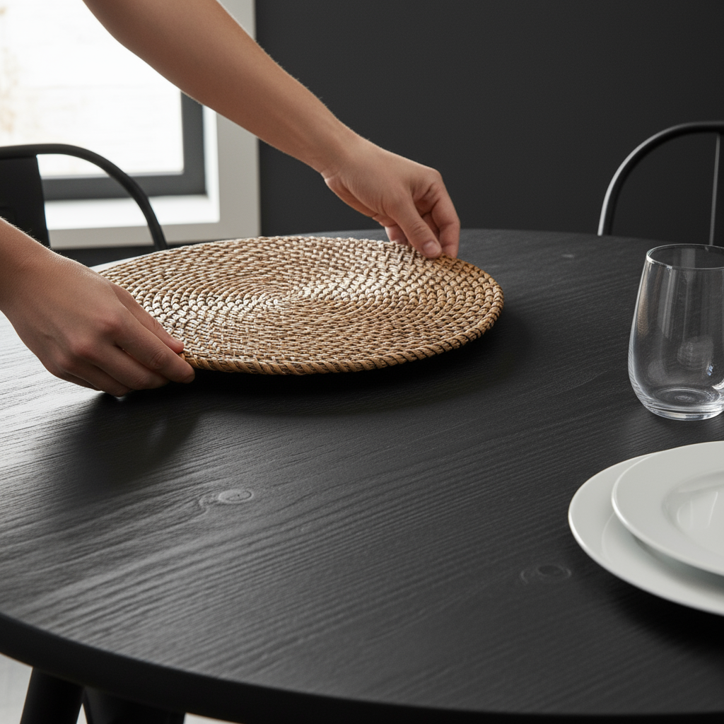 Juego de Comedor Aula Black 4P + Sillas Tolix Negro