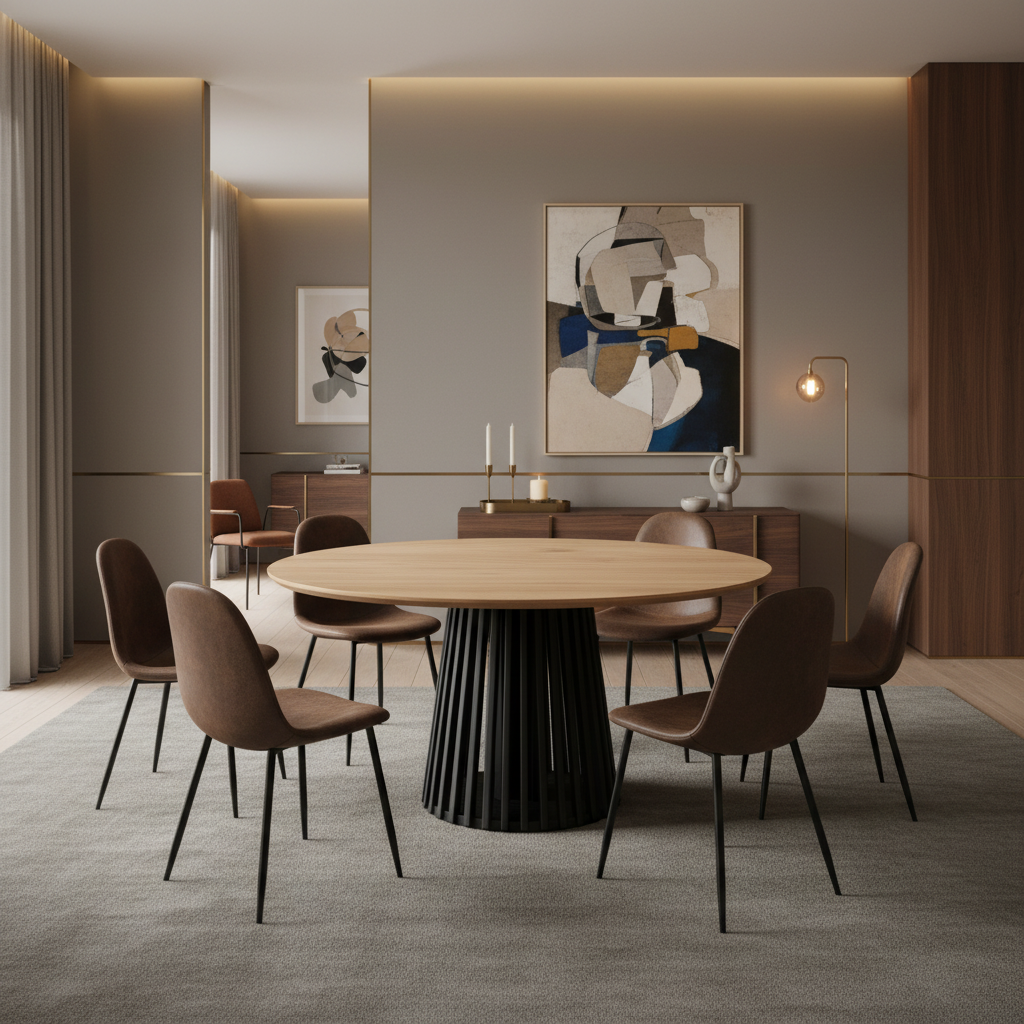 Juego de Comedor Palisade Lenga — Estilo Minotti