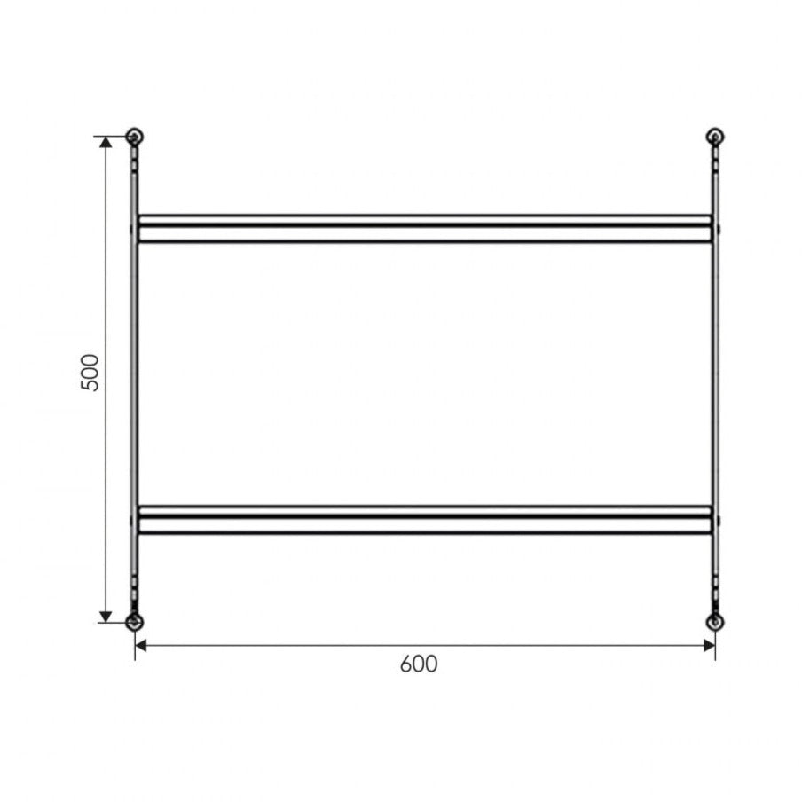 Kit Repisa Vintage Gris Perforada - Medular Diseño Repisa