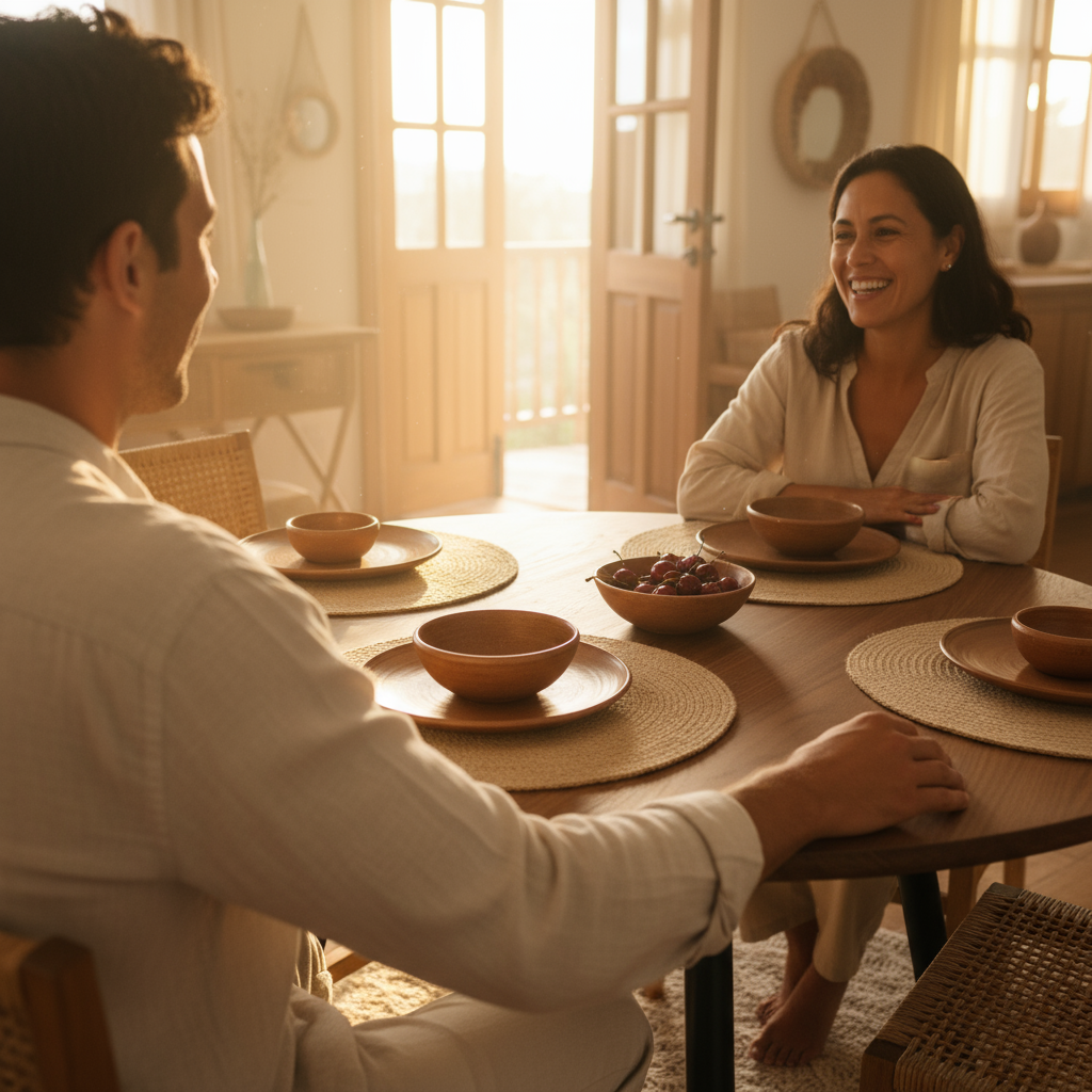 Mesa de Comedor Aula Nogal 4P