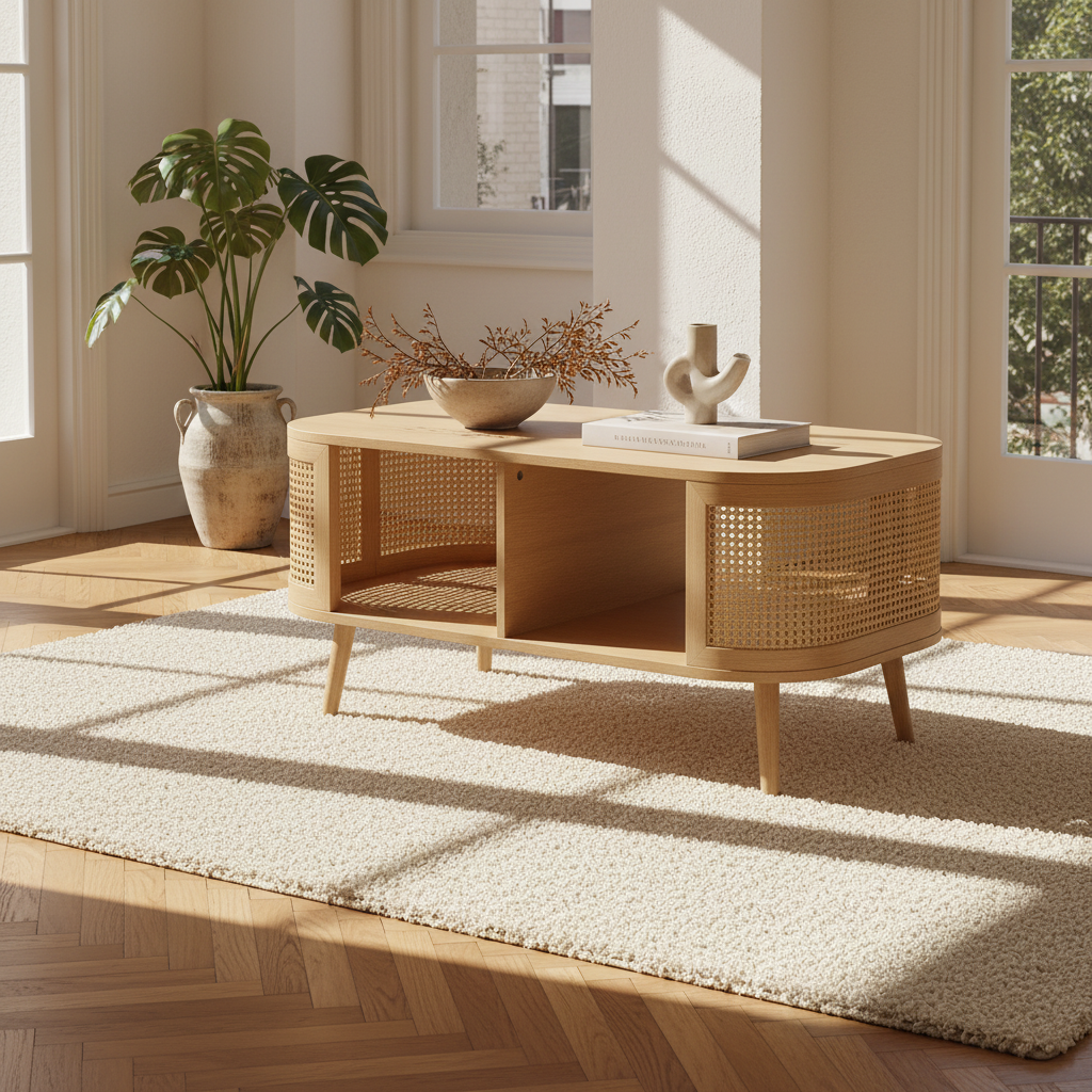 Mesa de centro Savia Rattan — Composición Ambiental