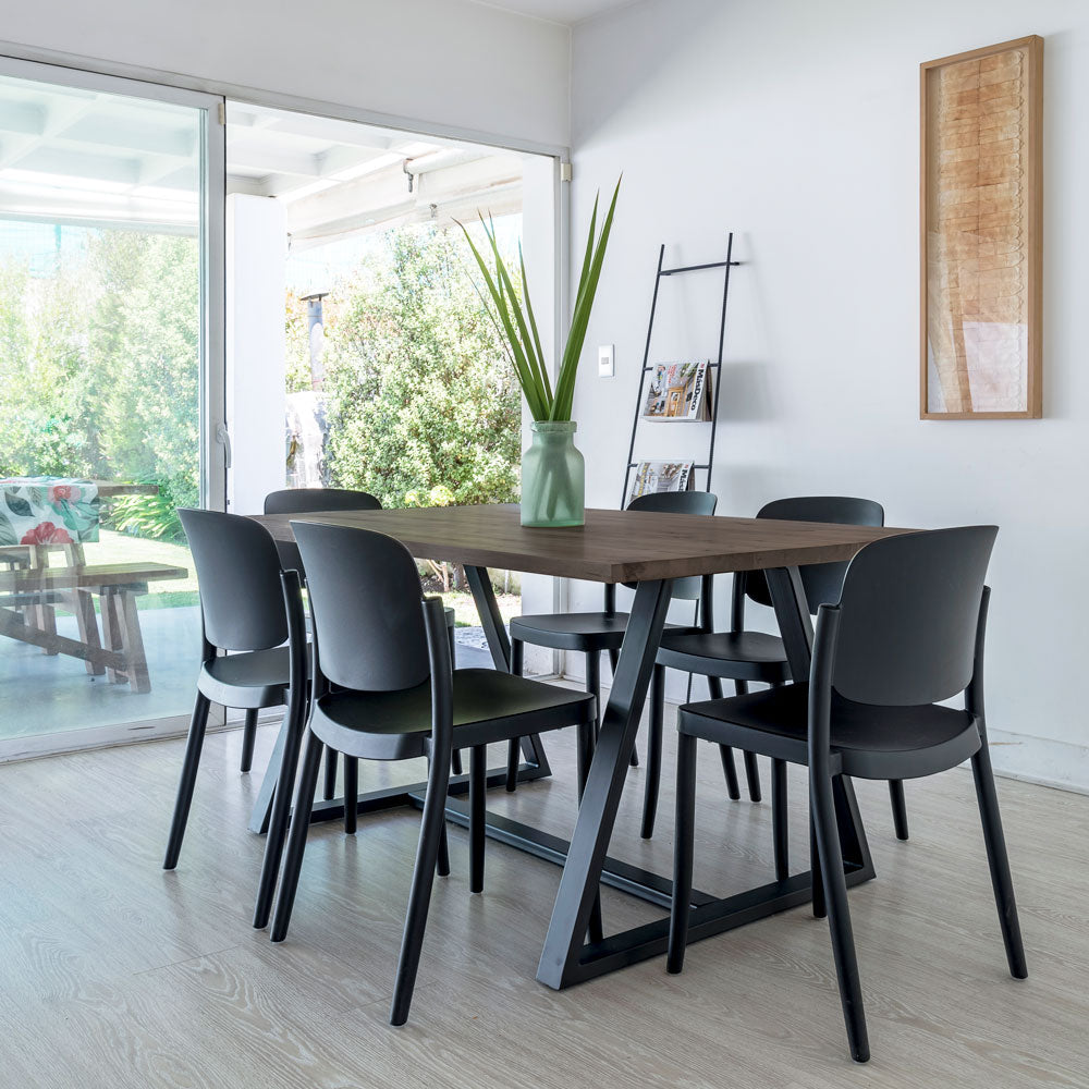 Mesa de Comedor Pablo Nogal 6P - Medular Diseño Mesas de Comedor