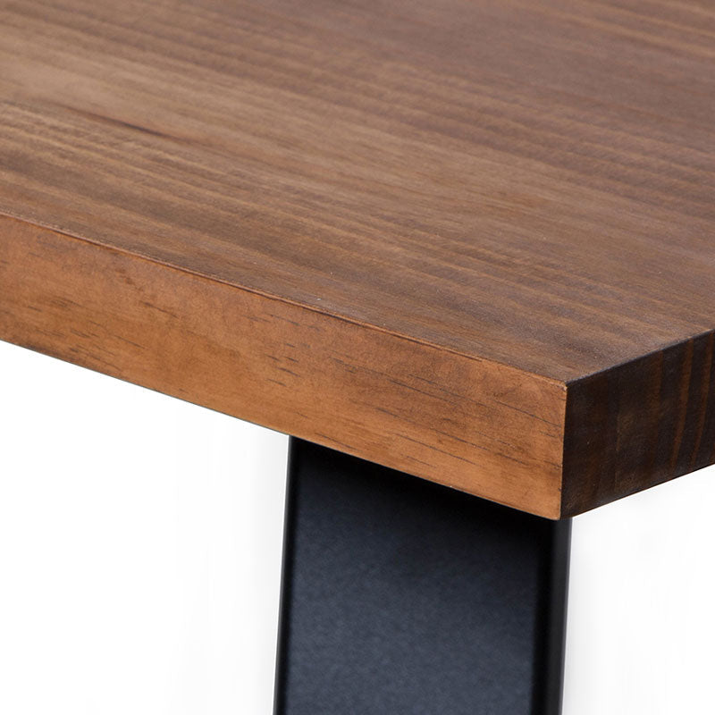 Juego de Comedor Paladio Nogal 6P + 6 Sillas Tolix Negra