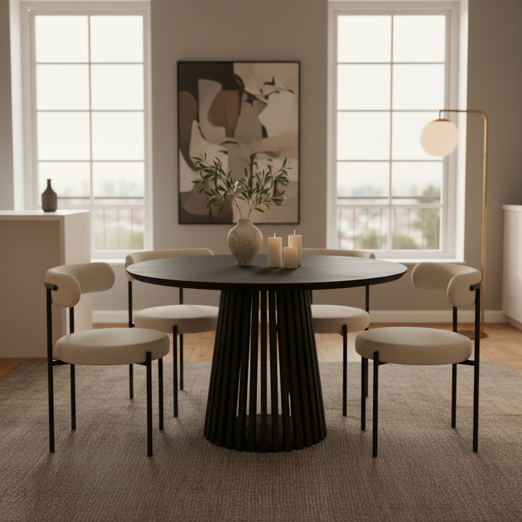 Juego de Comedor Palisade Black 4P + 4 Sillas Numa