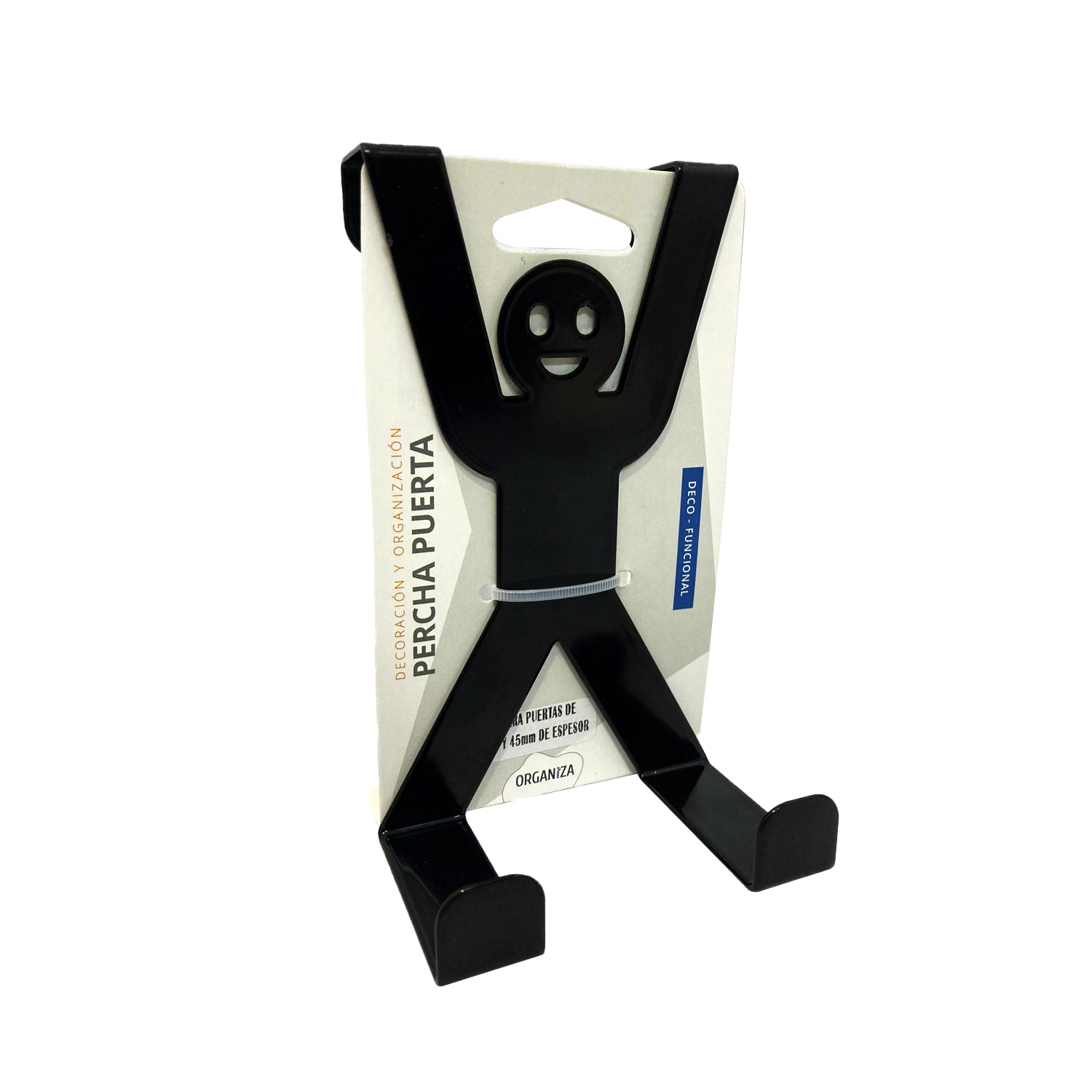 PERCHA PUERTA H NEGRA - Medular Diseño Repisa