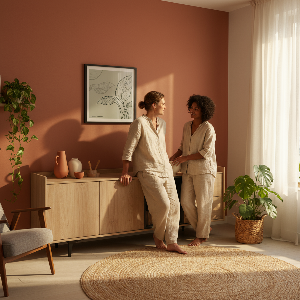 Pareja apoyada en el rack - cajón cerrado