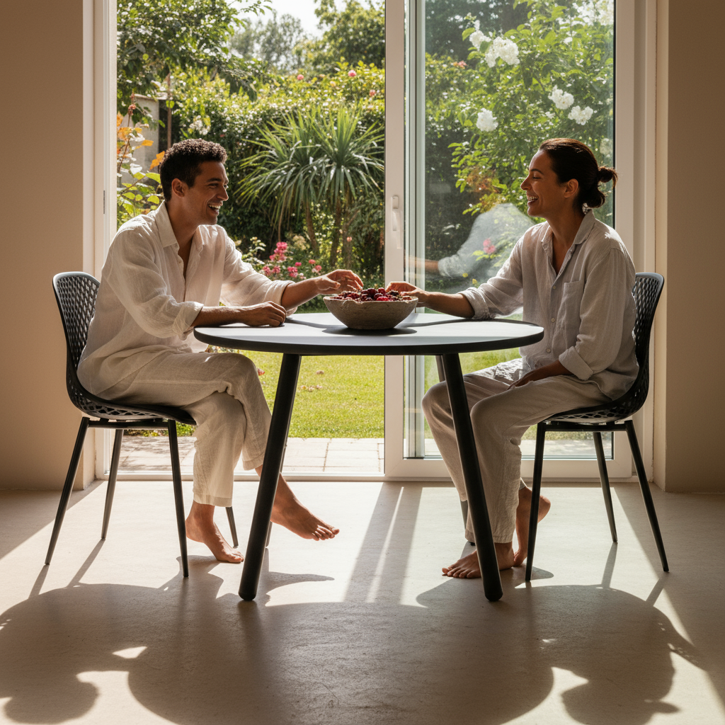 Juego de Comedor Aula Black 4P + 4 Sillas Europa Negra