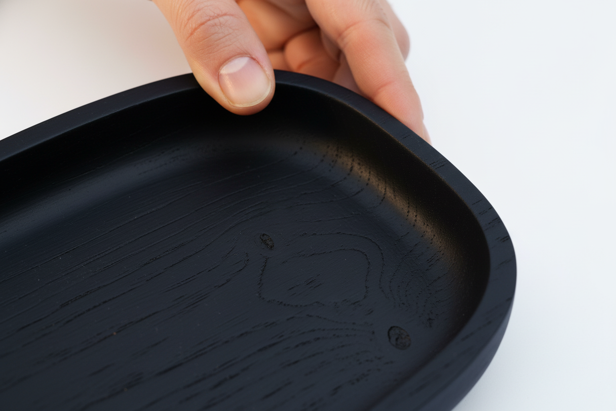 Plato Eliptik Negro - Detalle