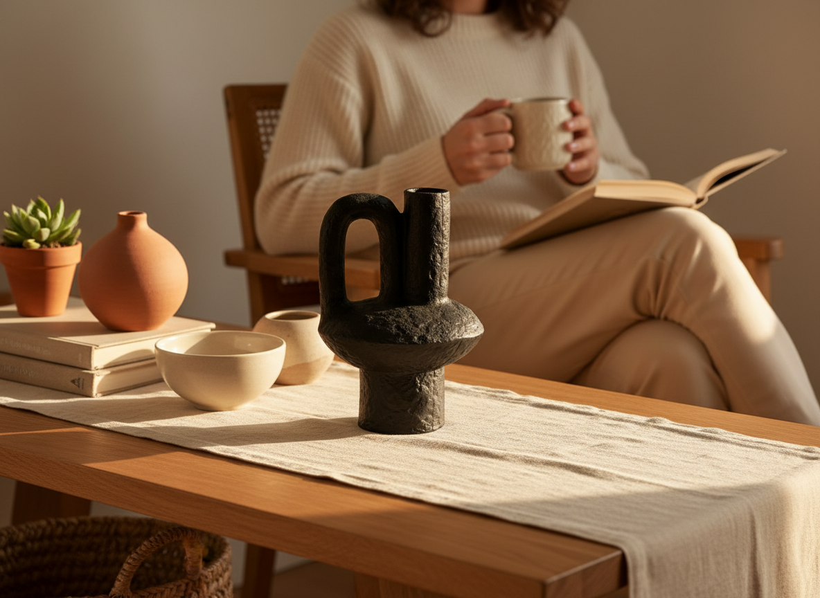 Jarrón Vesubio Black