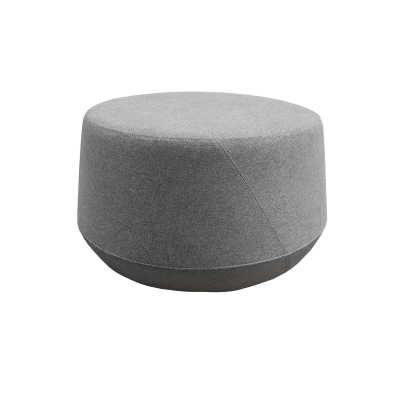 Pouf Soft Seating Kyoto M Asiento Gris y Base Gris Oscuro - Medular Diseño Pouf