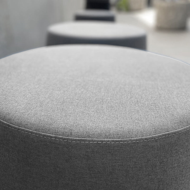 Pouf Soft Seating Kyoto M Asiento Gris y Base Gris Oscuro - Medular Diseño Pouf