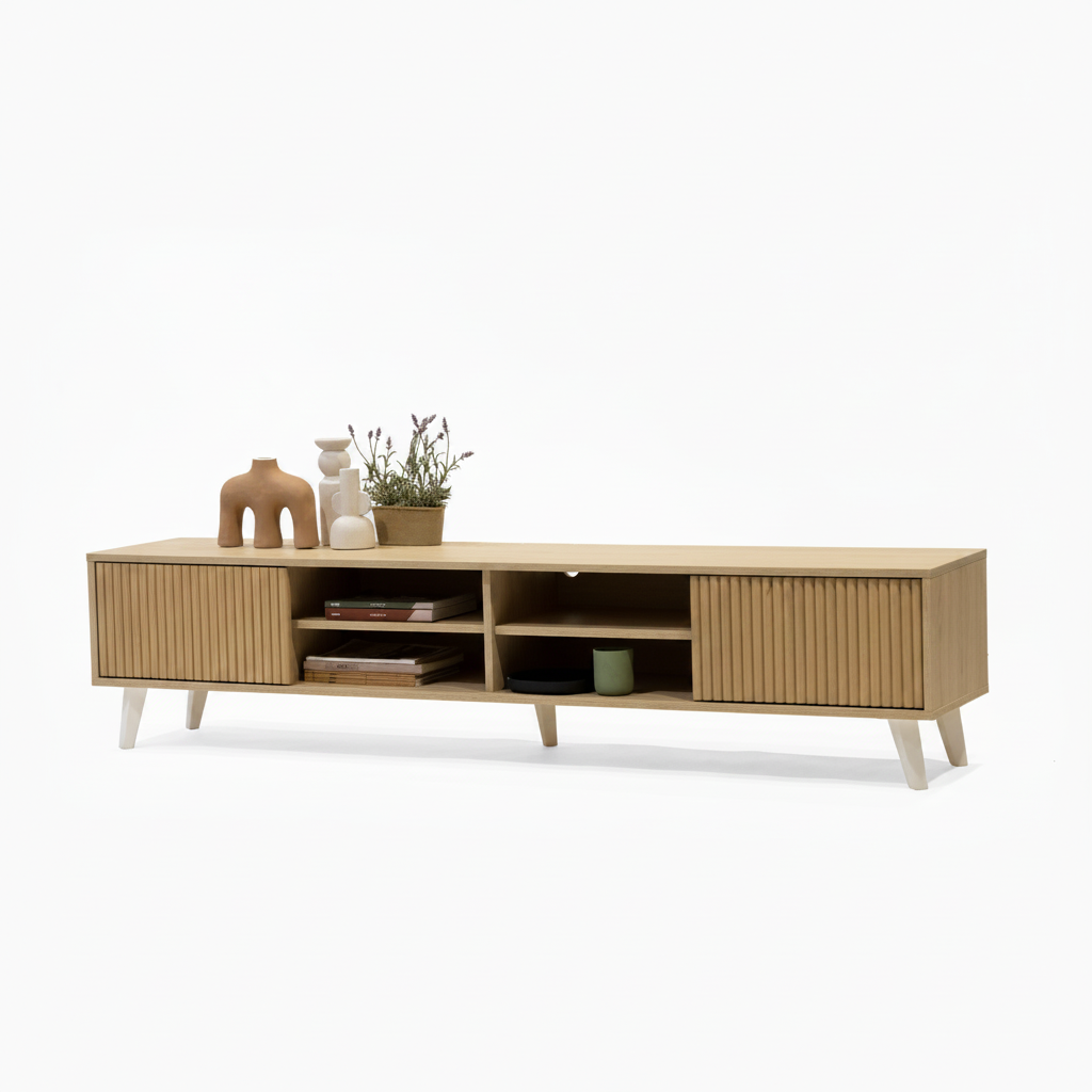 Rack Bajo Atacama Line EE Nougat - Fondo Blanco