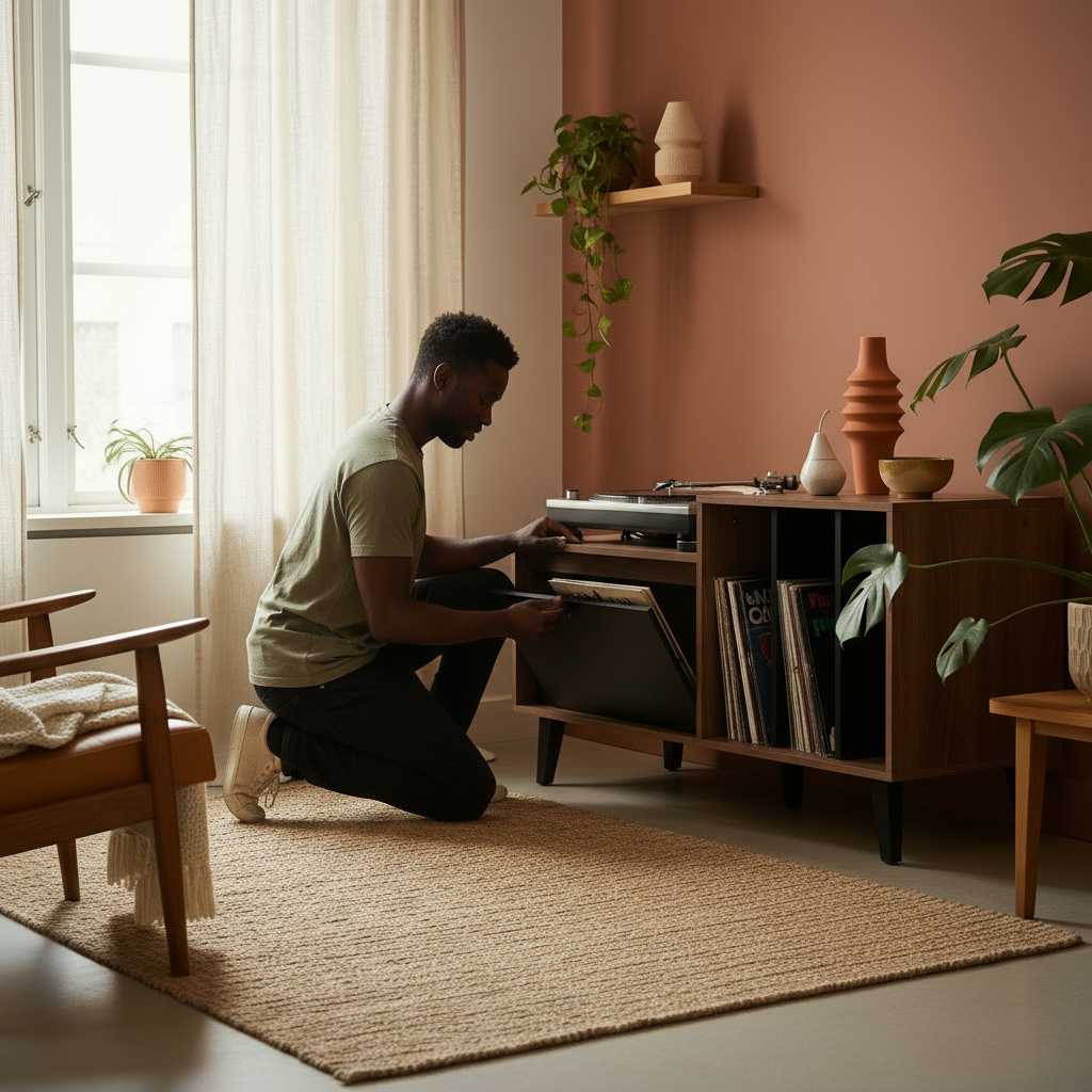 Rack Vinilo Cocoa - usando imagen real del producto