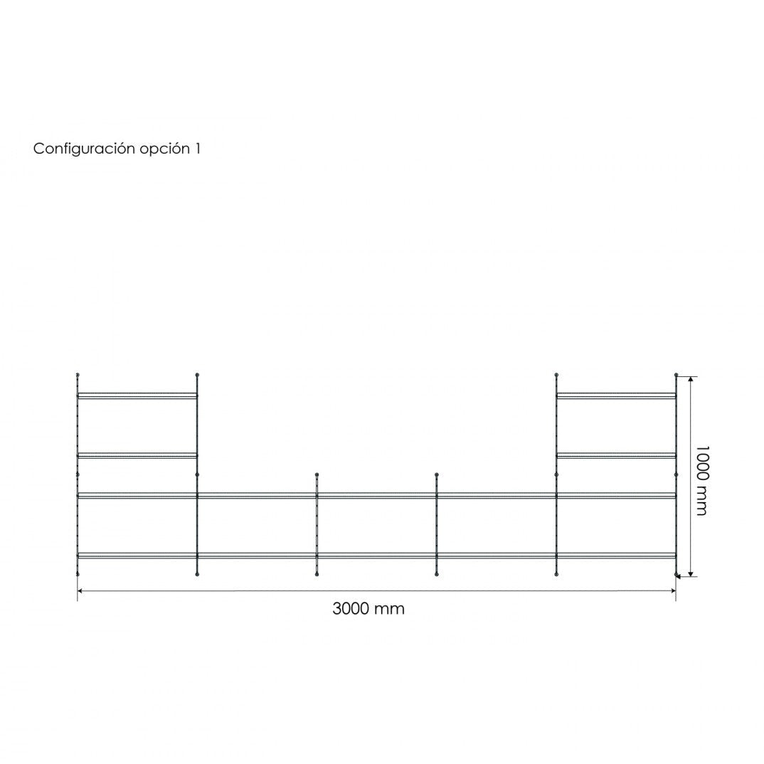 Kit Repisa Vintage Multi Negro - Medular Diseño Repisa