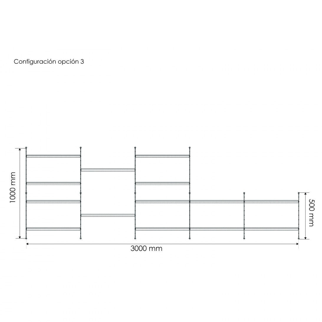 Kit Repisa Vintage Multi Negro - Medular Diseño Repisa