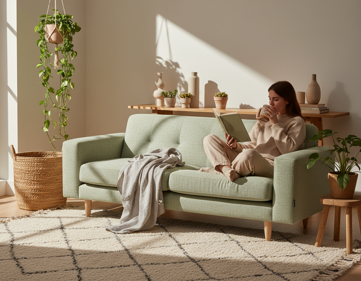 Sofá Atolón Velvet Verde 2 cuerpos