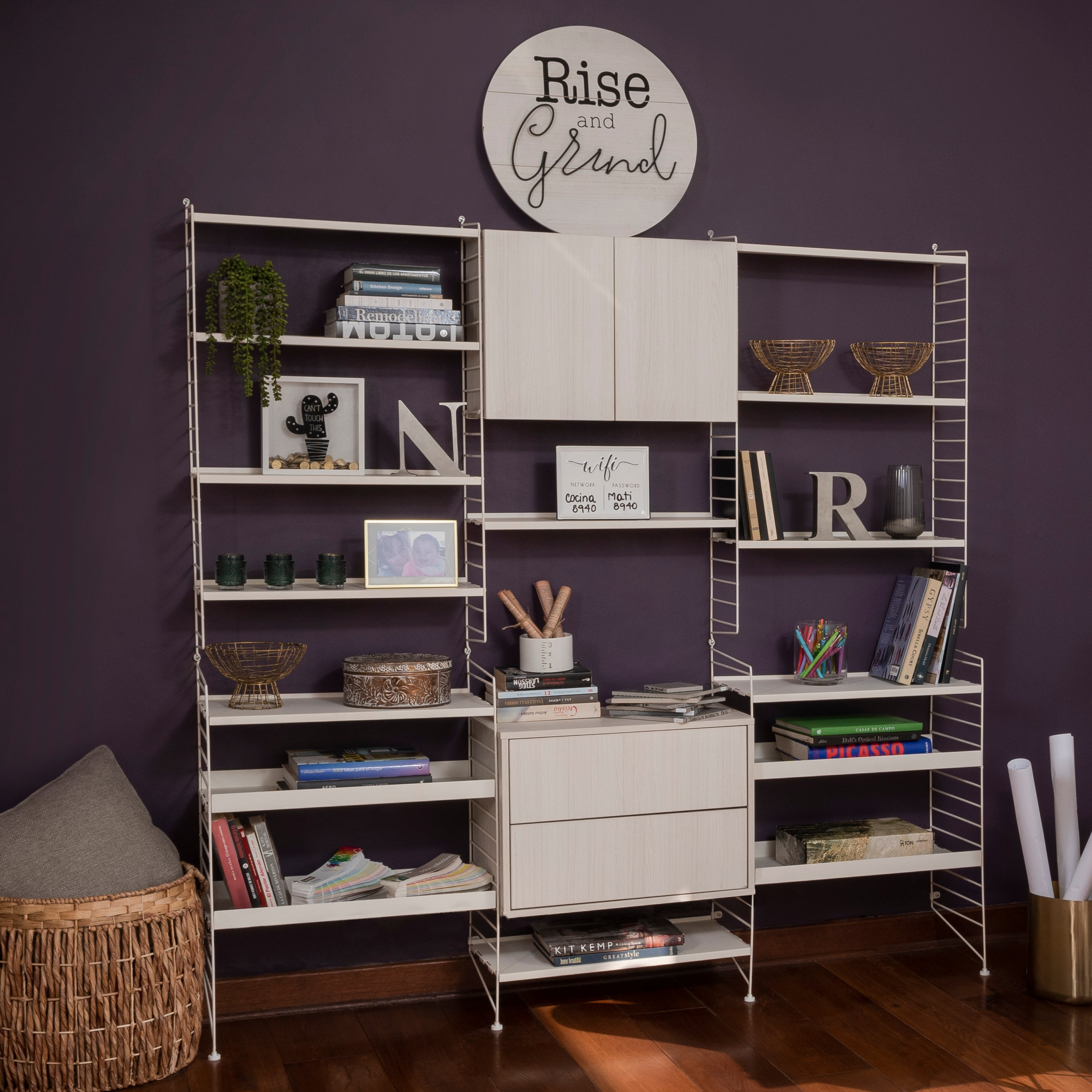 Vintage Mas Trio + Cajonera + Gabinete Blanco - Medular Diseño Repisa