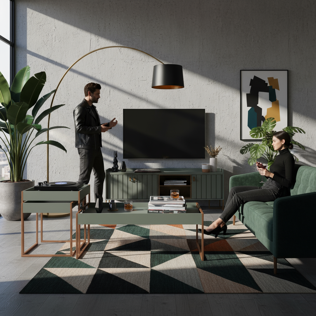 Set de Living Hampton - Estilo CB2