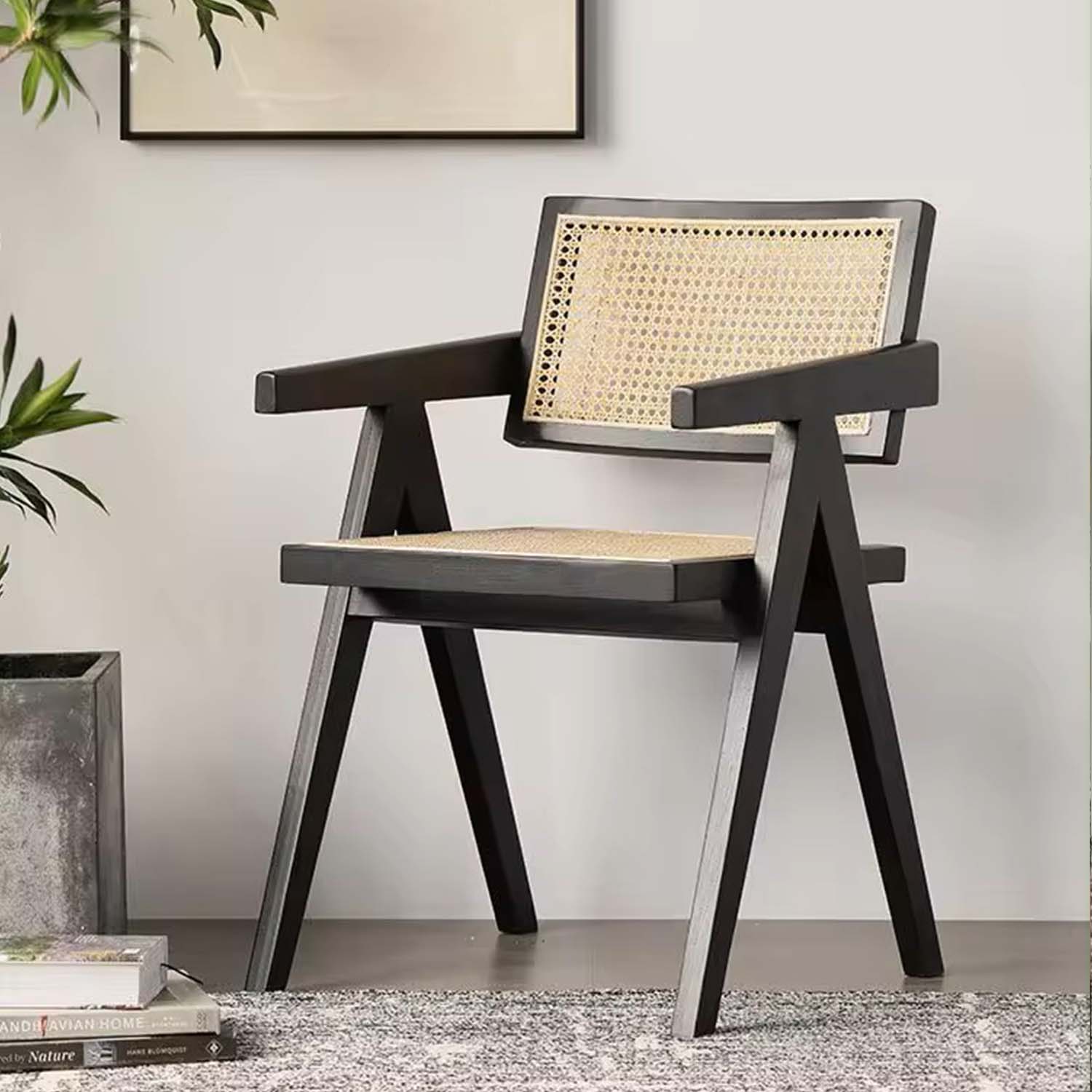 Silla Serene Rattan Negra