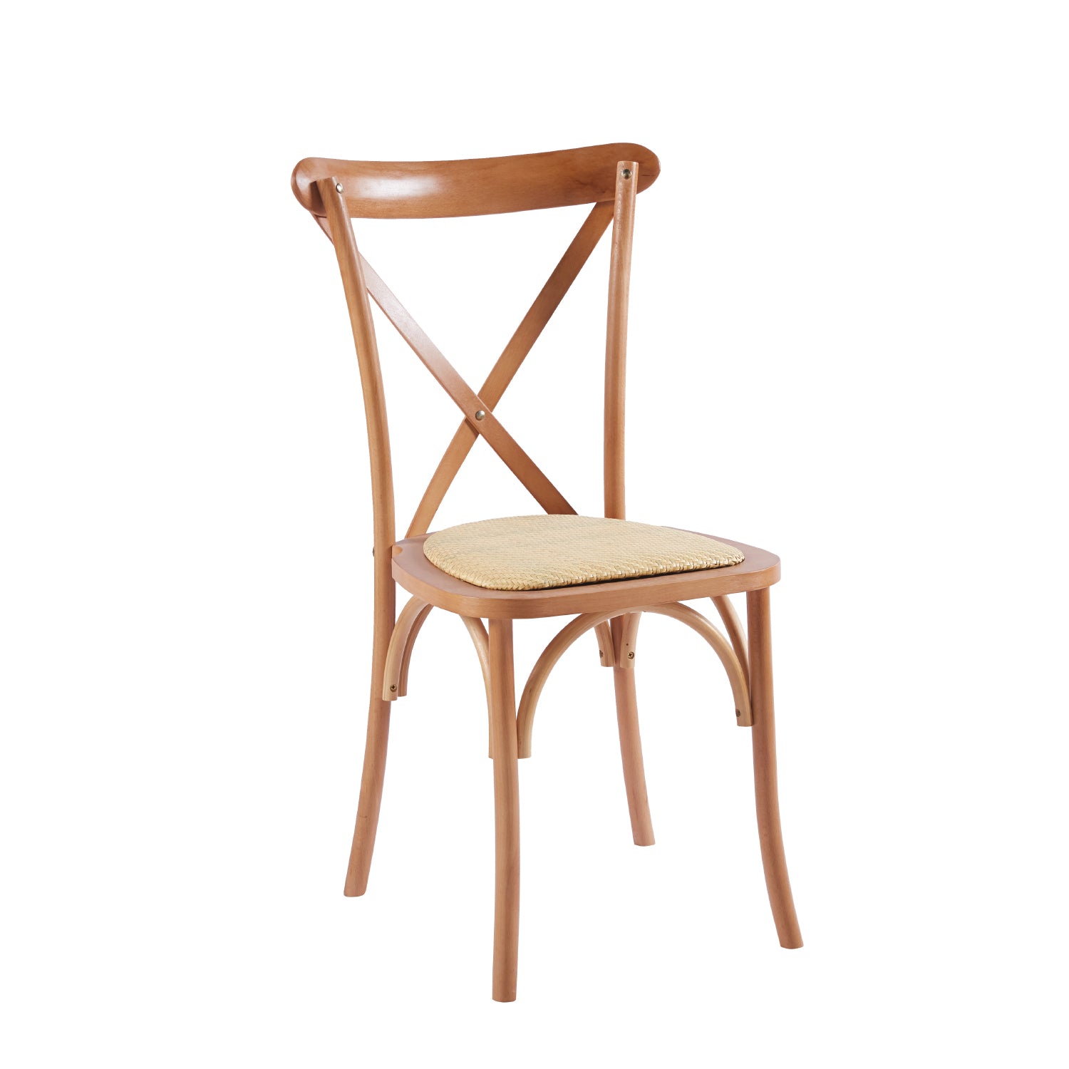 Silla CrossCraft Madera y Rattan Natural - Medular Diseño Sillas de interior