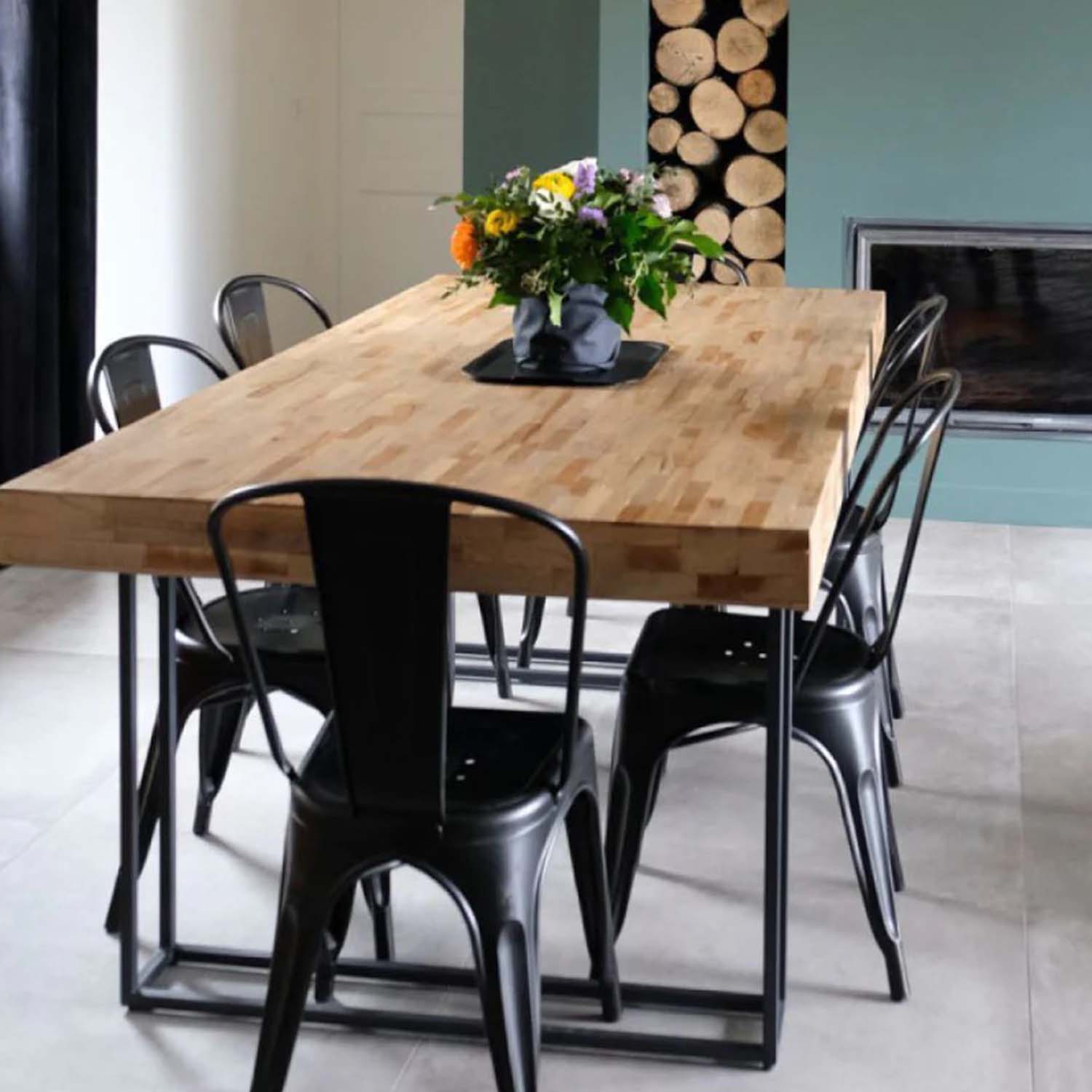 Silla Tolix Negro - Medular Diseño Sillas de interior
