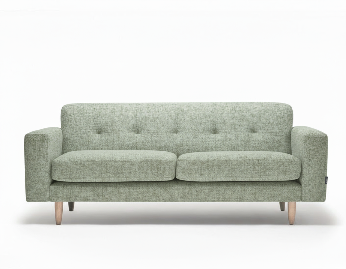 Sofá Atolón Velvet Verde 2 cuerpos