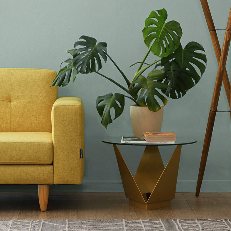 Mesa Tuca Circular Grande Bronce - Medular Diseño Mesas de Centro