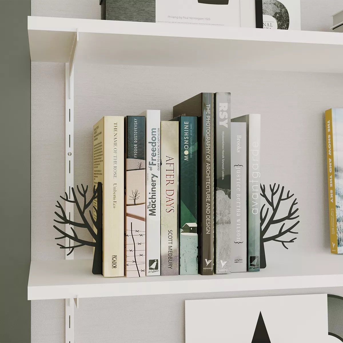 Sujetador de Libro Arbol Negro - Medular Diseño Escritorios