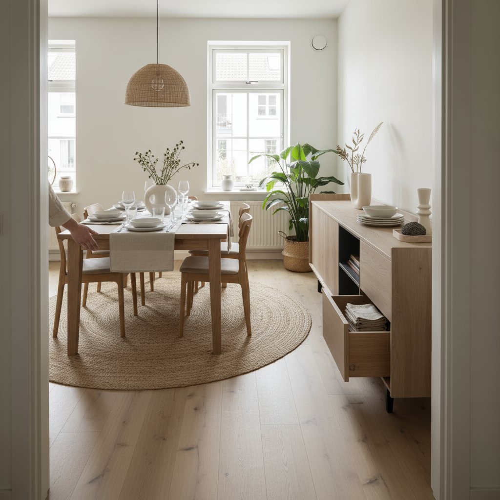 Vista desde la entrada - rack en la pared lateral