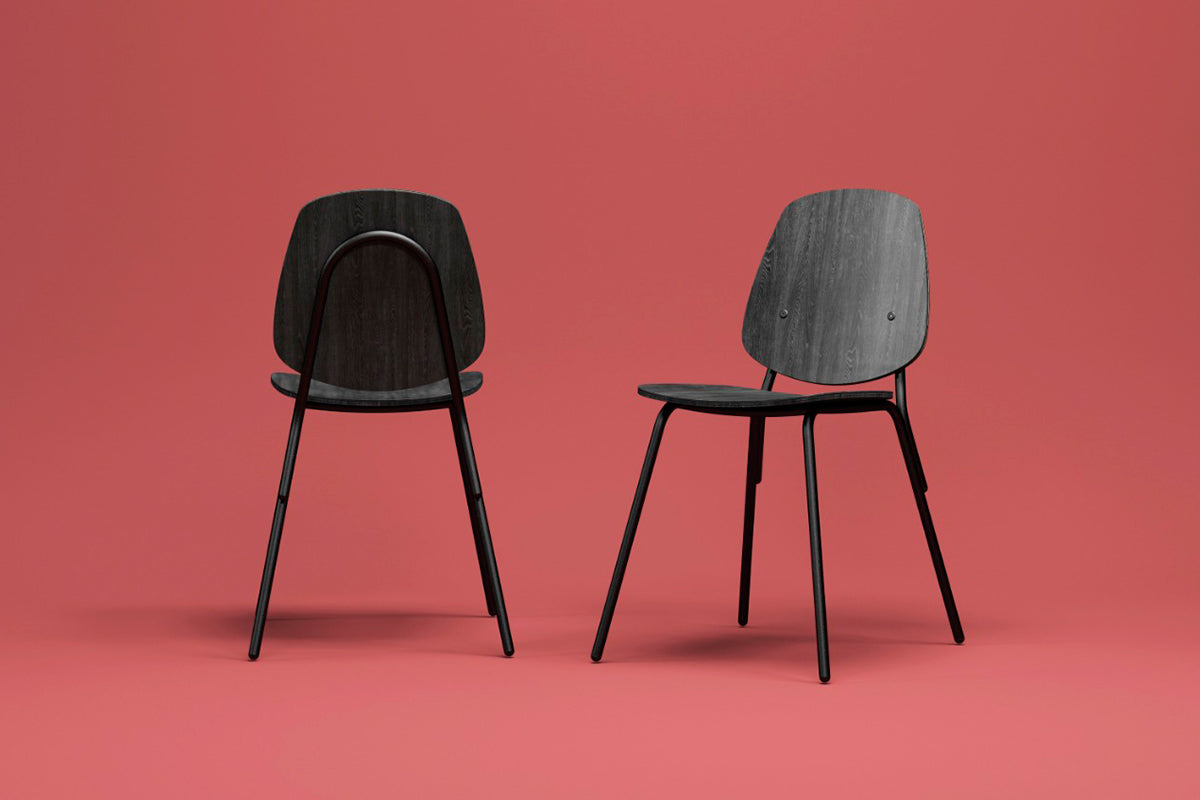 Set 2 Sillas Aula Black - Medular Diseño Sillas de interior