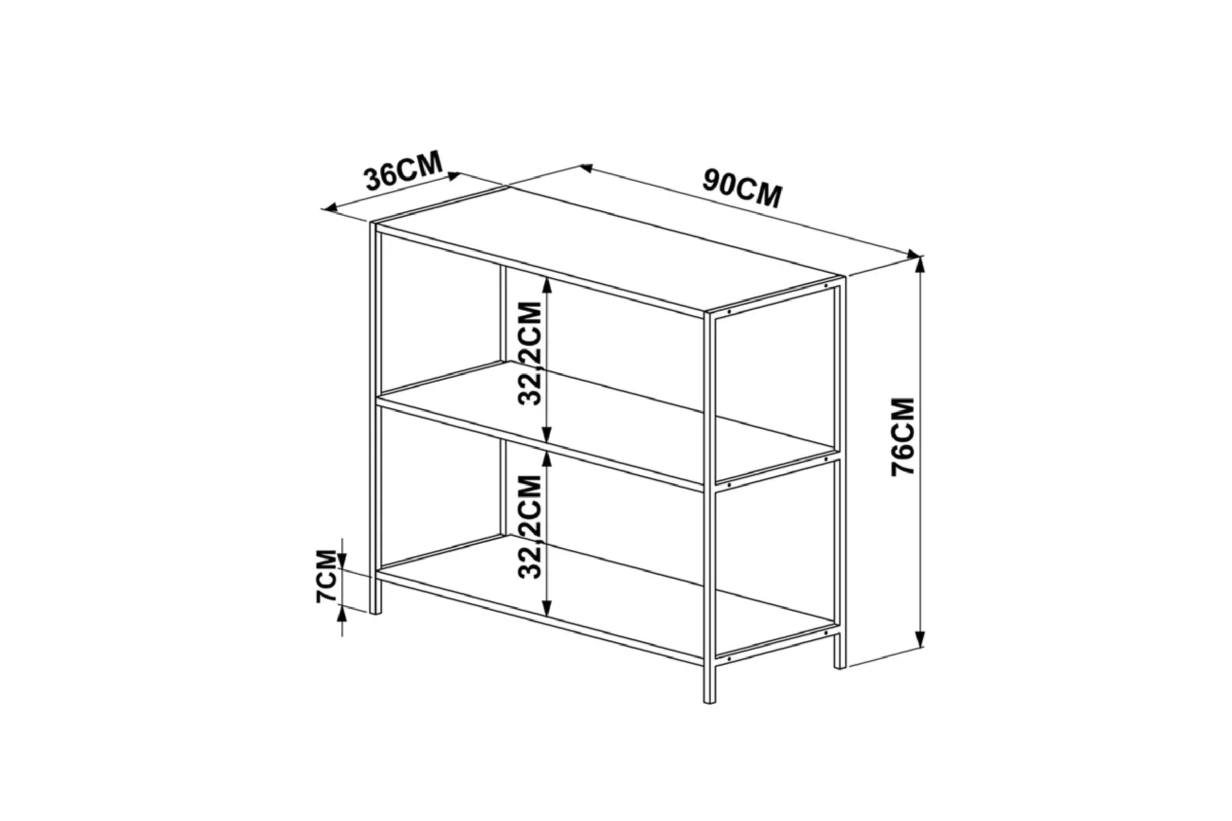 Librero Steel Quadra M - Medular Diseño Libreros