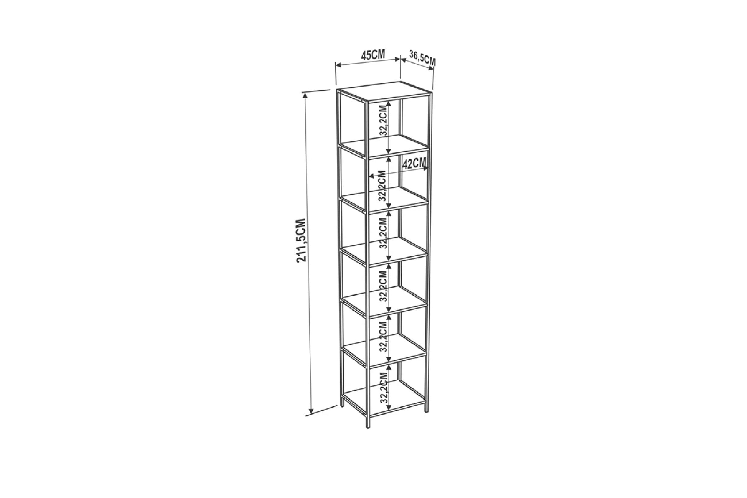 Estante Steel Quadra S - Medular Diseño Libreros