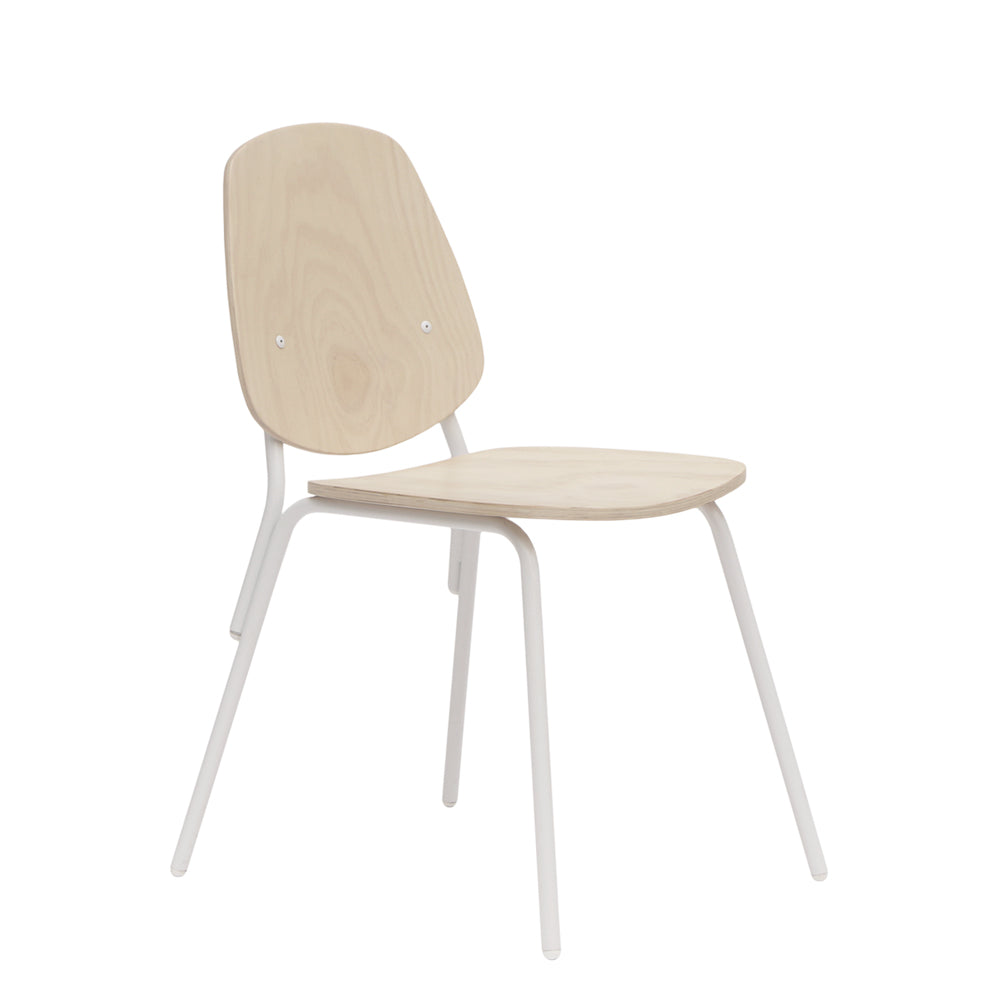 Juego de Comedor Trigo Fijaciones Blancas + 6 Sillas Aula Natural