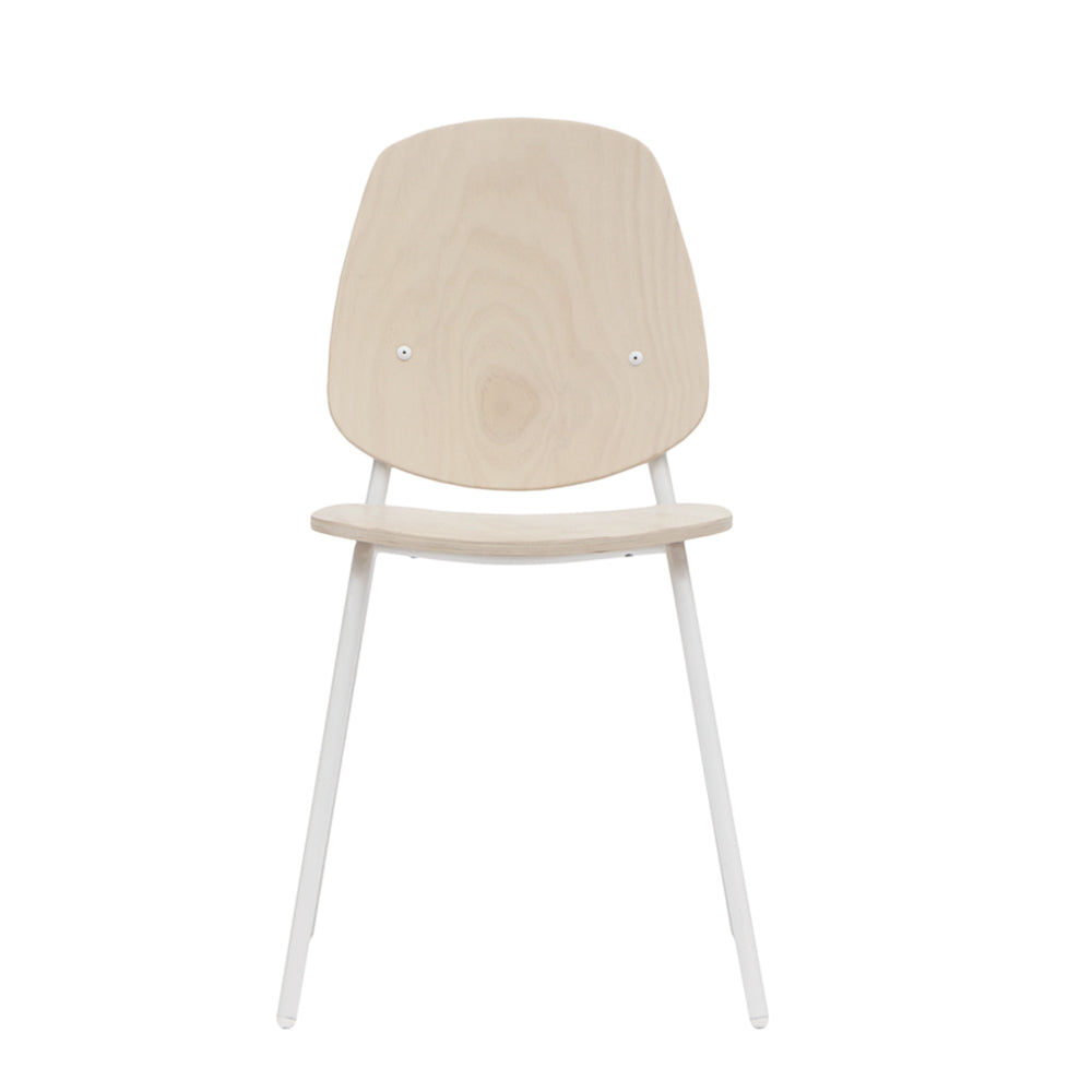 Juego de Comedor Trigo Fijaciones Blancas + 6 Sillas Aula Natural