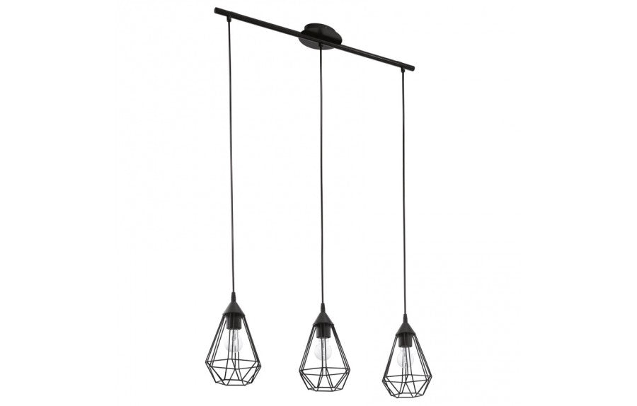 Lámpara colgante Tarbes 3 focos V2 Negro - Medular Diseño Lamparas