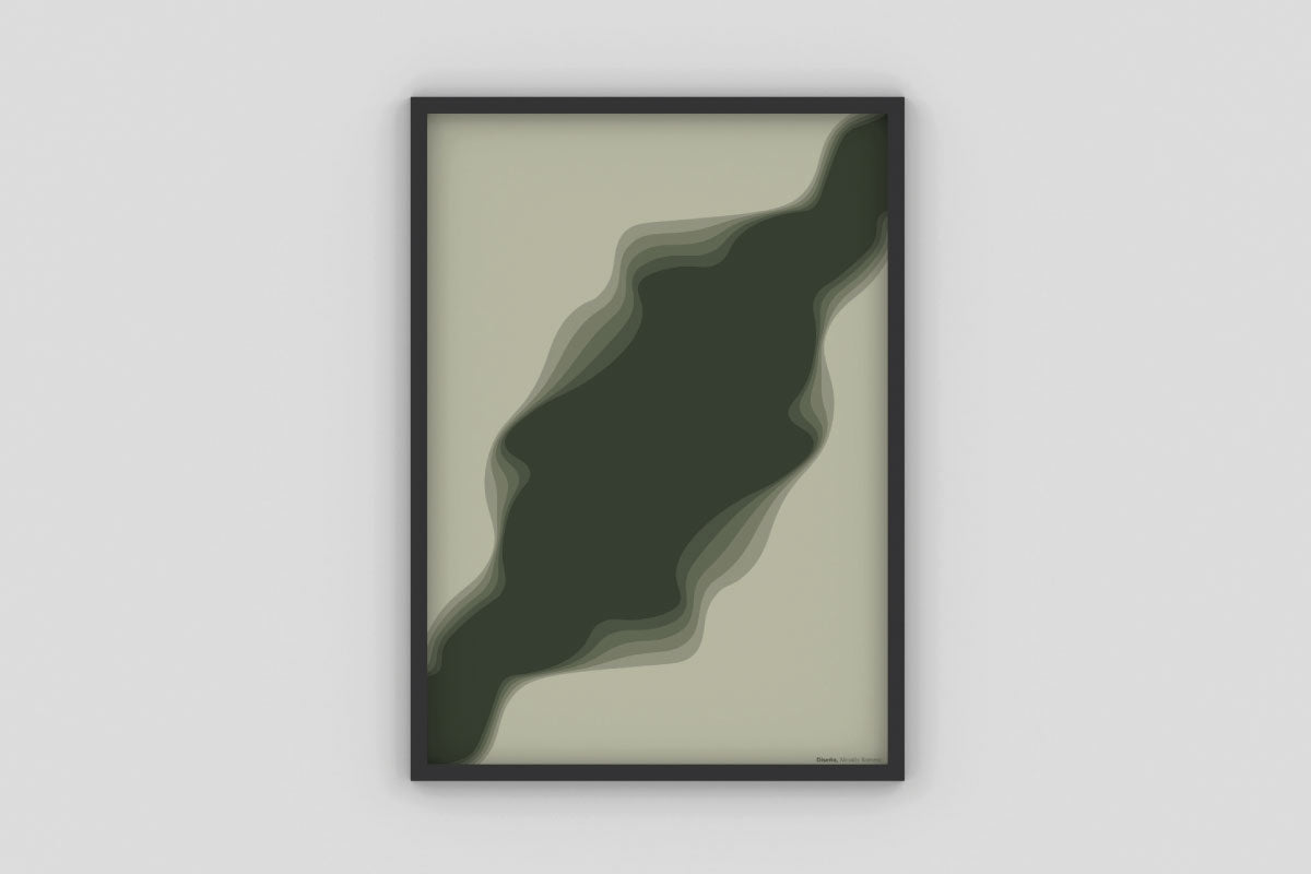 Cuadro Abismo (Dark olive green) por Nicolás Romero
