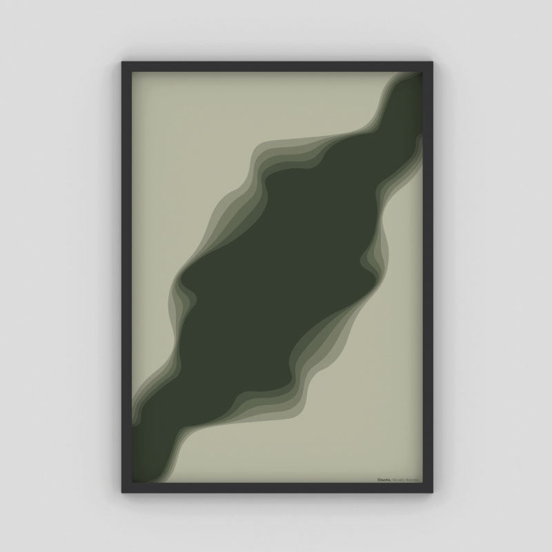 Cuadro Abismo (Dark olive green) por Nicolás Romero - Medular Diseño Cuadros
