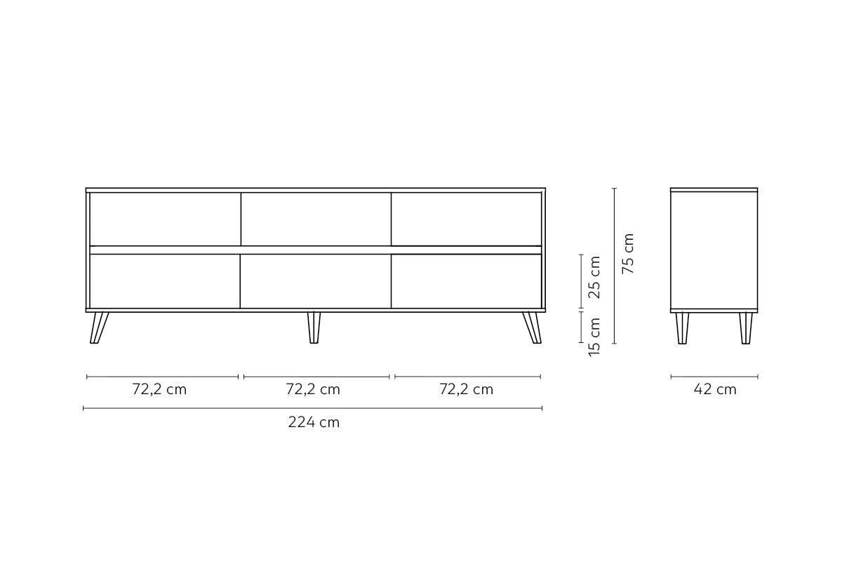 Cómoda Atacama 6C Blanca - Medular Diseño Cómodas