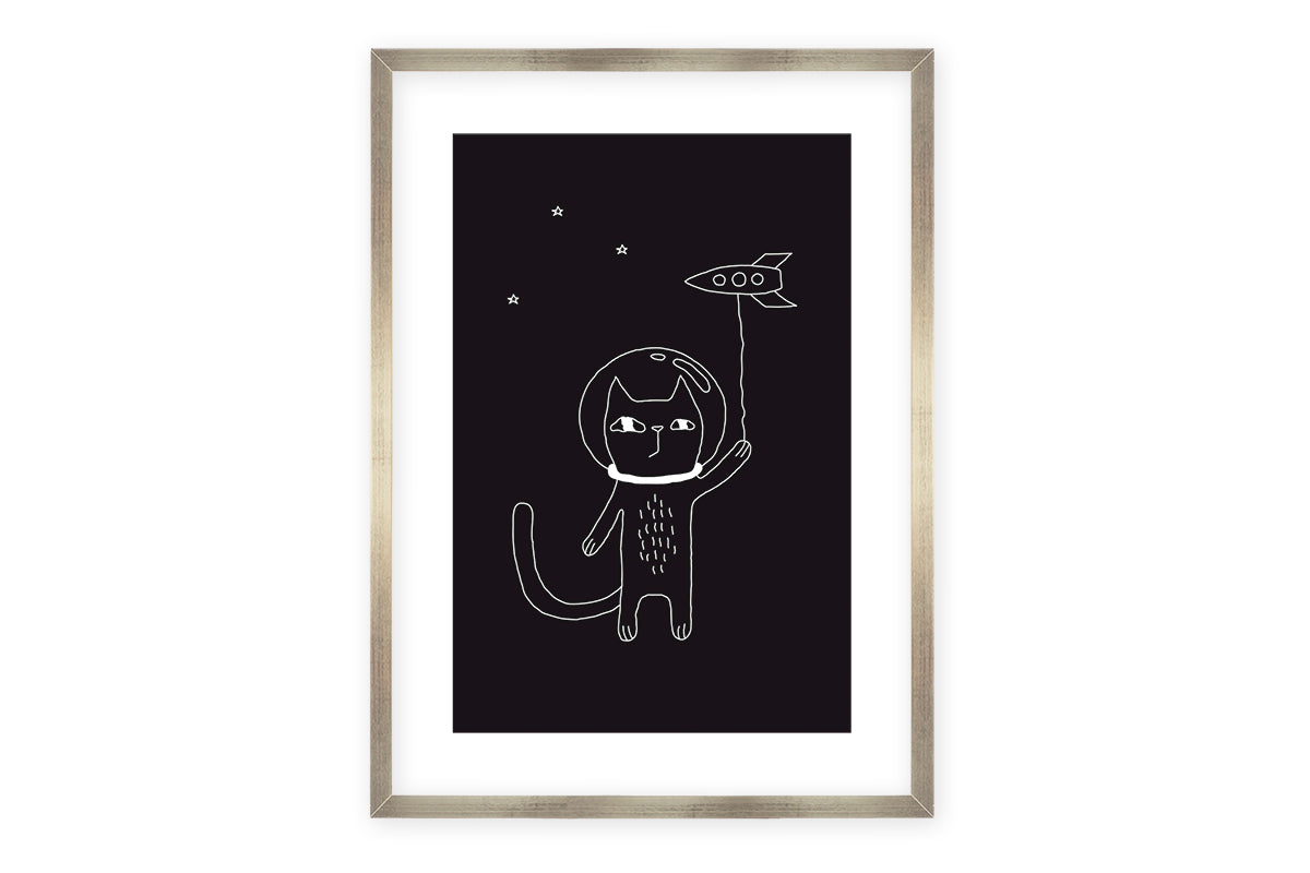 Cuadro Gato Espacial - Medular Diseño Cuadros