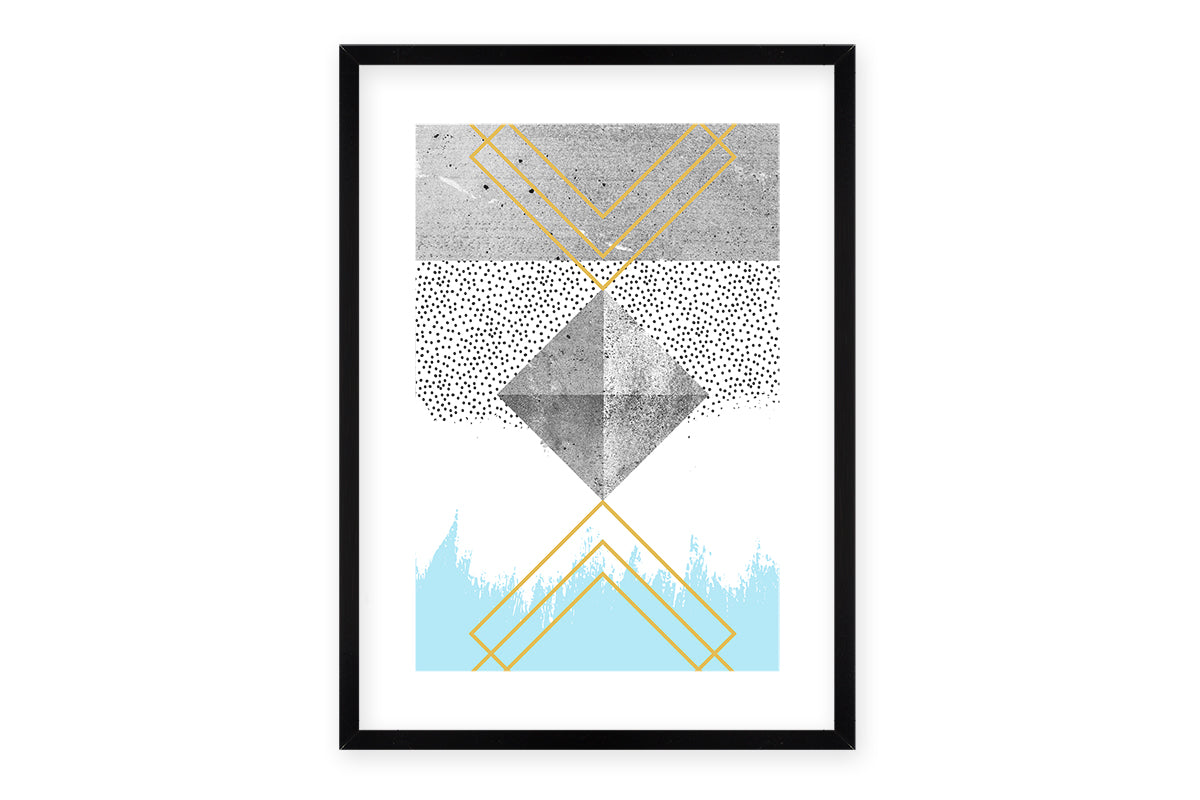 Cuadro Geometrico Celeste - Medular Diseño Cuadros