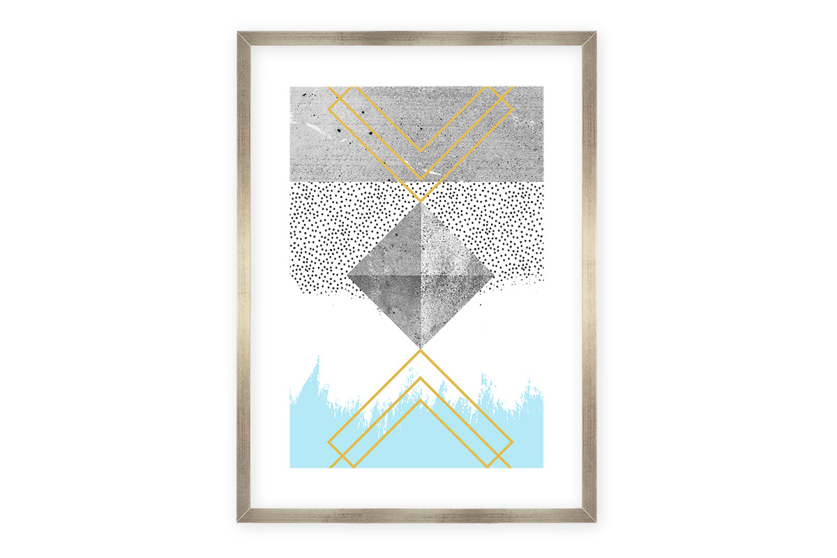 Cuadro Geometrico Celeste - Medular Diseño Cuadros