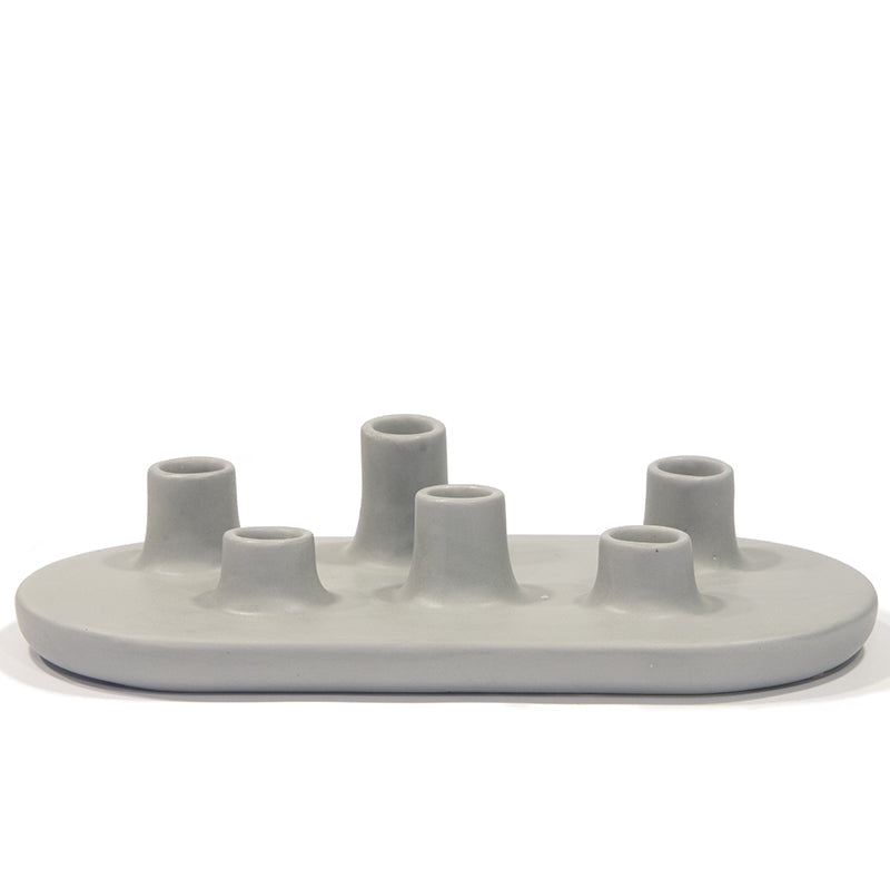 Candelabro Tatio Gris Claro - Medular Diseño jarron