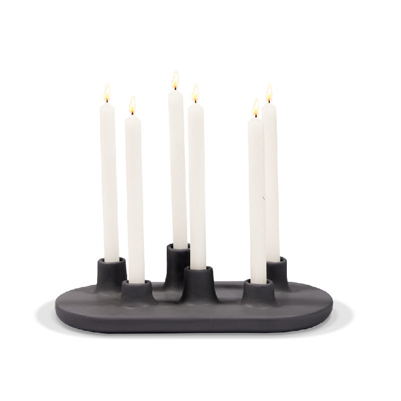 Candelabro Tatio Gris Oscuro - Medular Diseño jarron